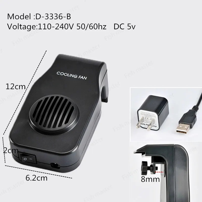 Aquarium fish tank automatic temperature control fan tank cooling aquarium fan water cooling mute 1 2 3 4 5 6