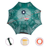 High Strength 4-28 Holes Automatic Hand Fishing Net Shrimp Cage Fish Trap Cast Nets Cast Fold Crab Fishing Network Outdoor Net