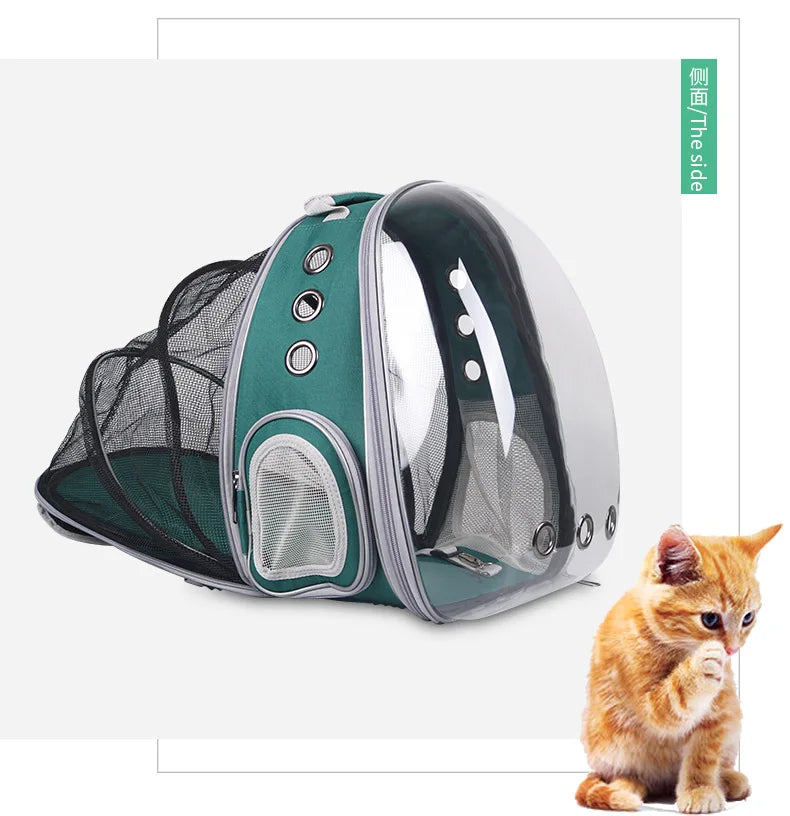 High Quality Astronaut Portable Cat Travel Bag Breathable Space Capsule Expandable Transparent Carrier Pet Backpack For Cat Dog - Play Paws Toys