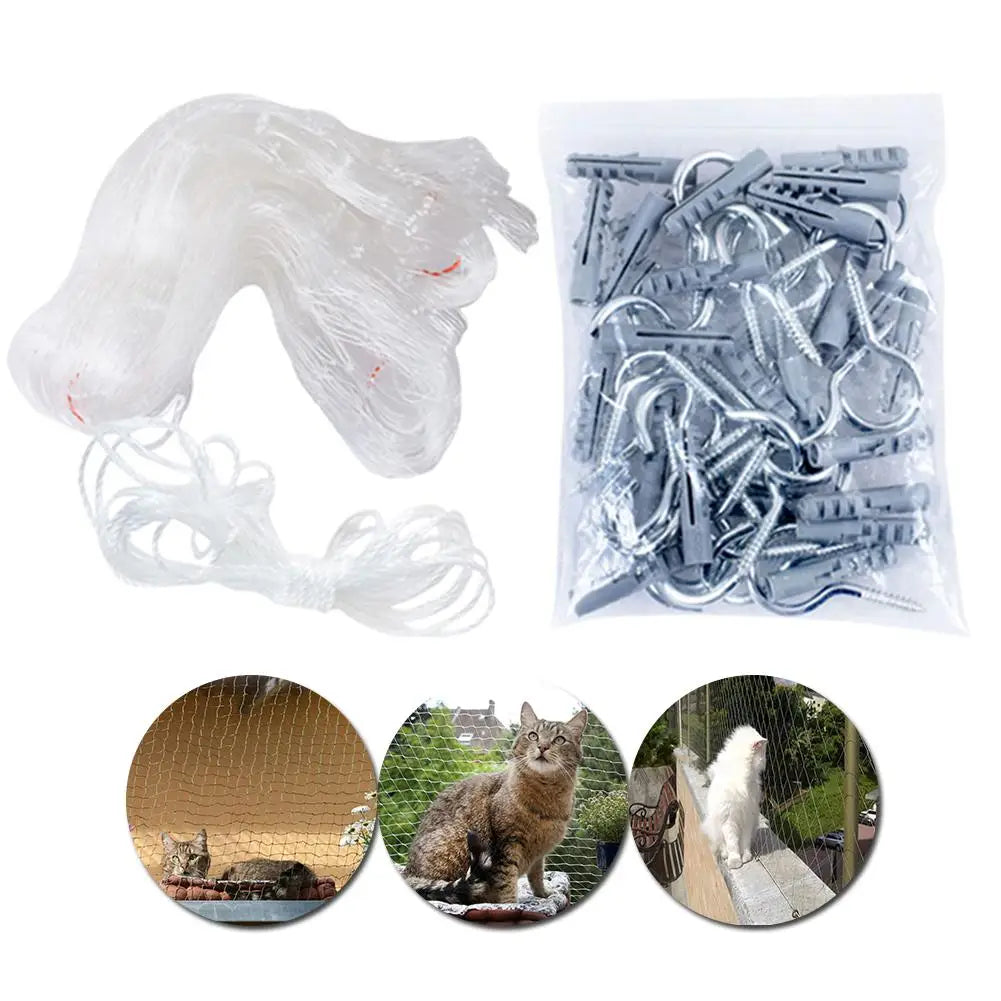 Plastic Cat Protective Net Pet Protection Net Sturdy Safe Wire Cover for Balconies Windows - Play Paws Toys