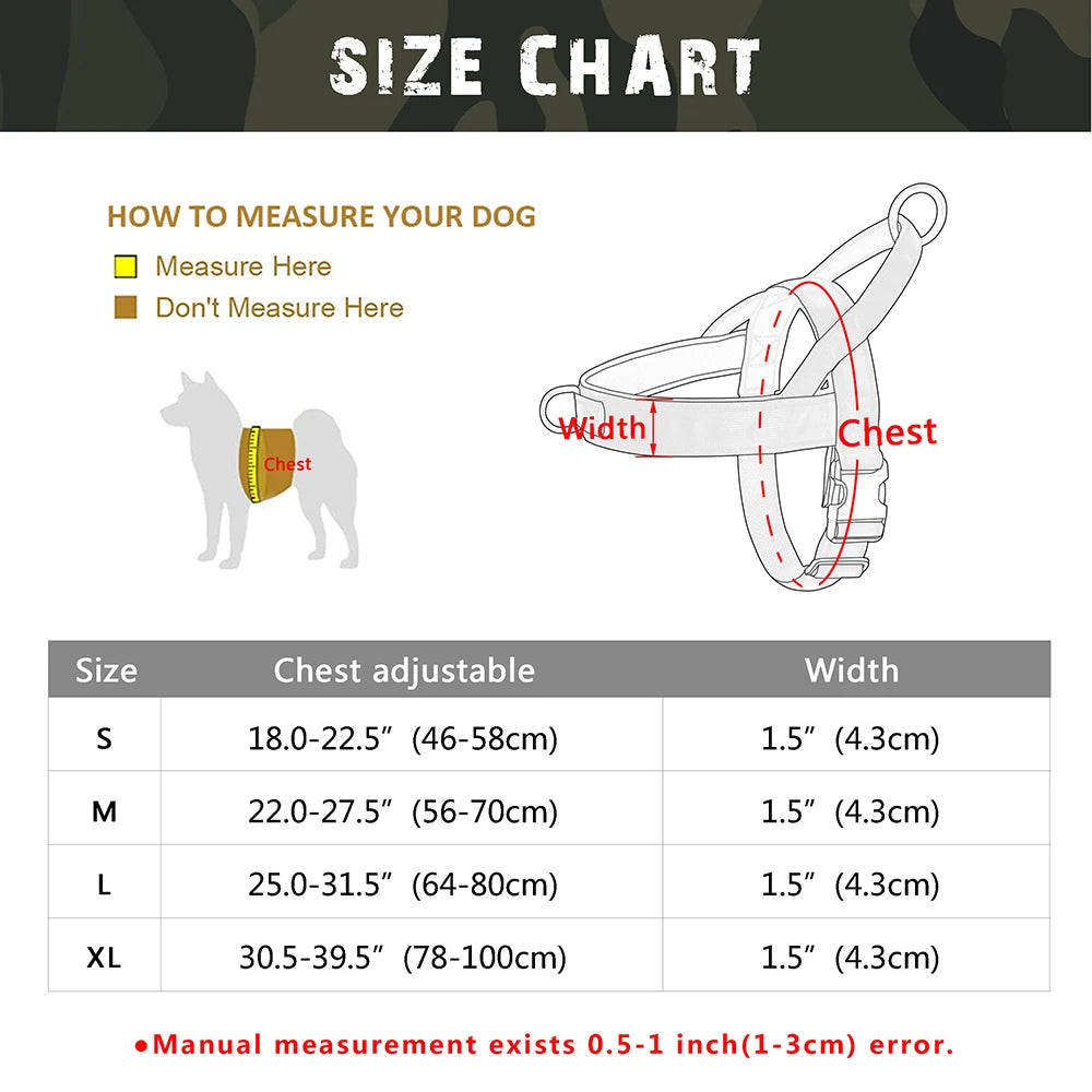Reflective No Pull Nylon Dog Harness Adjustable Pet Walking Training Harness Vest For Medium Large Dogs Pitbull German Shepherd