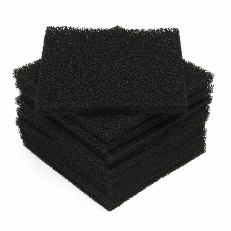 5/10/20Pcs Universal Black Activated Carbon Foam Sponge Air Filter Impregnated Sheet Pad Filter Sponge