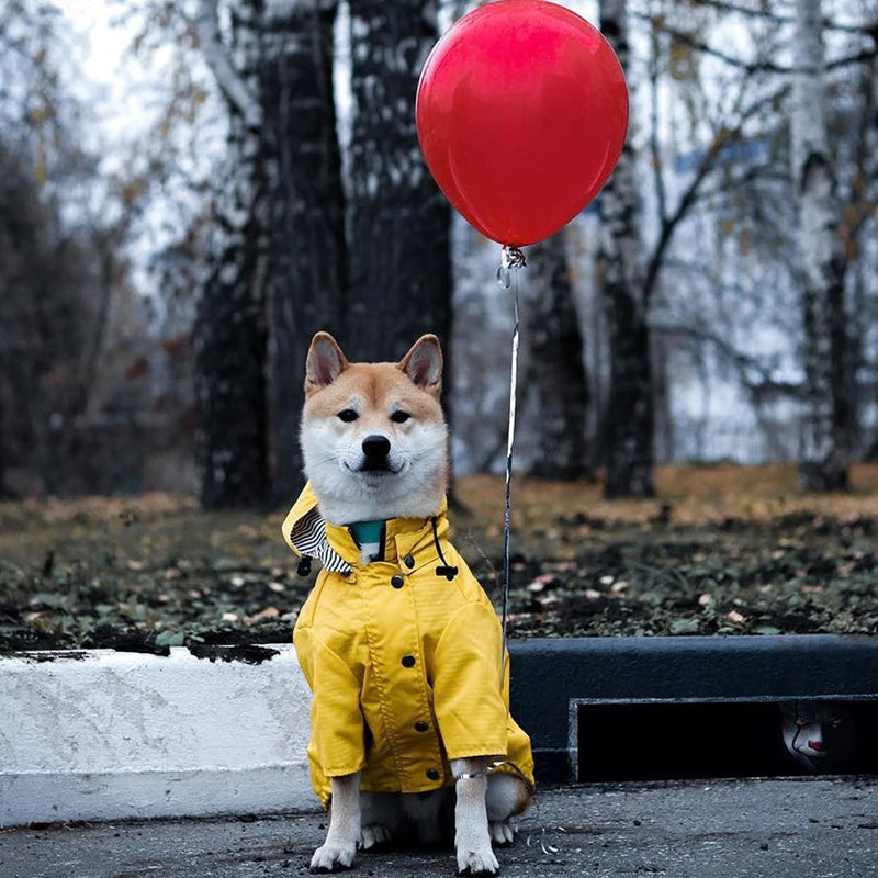 Waterproof Pet Dog Coat for Small Medium Large Dogs Windproof Jacket Dog Raincoat Dog Sport Hoodies Pet Clothes pink yellow