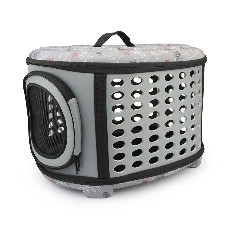 Travel Pet Bag Cat Flower Carriers Bags Breathable Pink Folding Small Dog Outdoor Shoulder Bag Folding Cats Carrying - Play Paws Toys