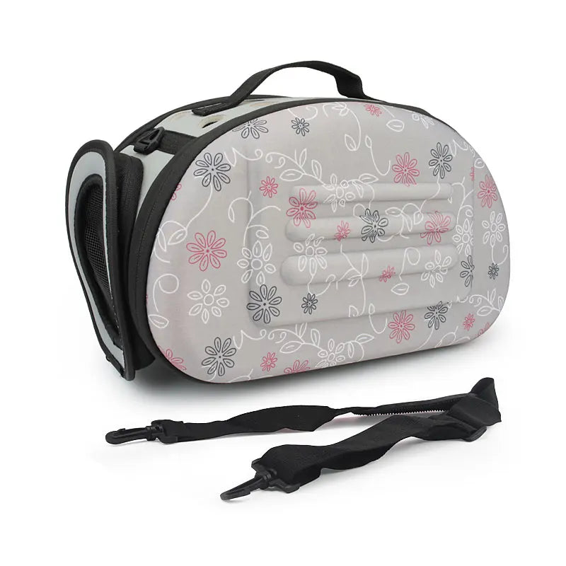 Travel Pet Bag Cat Flower Carriers Bags Breathable Pink Folding Small Dog Outdoor Shoulder Bag Folding Cats Carrying - Play Paws Toys