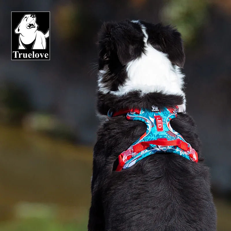Truelove Front Nylon Dog Harness No Pull Vest Soft Adjustable Safety Harness For Dog Small Large Running Training French Bulldog