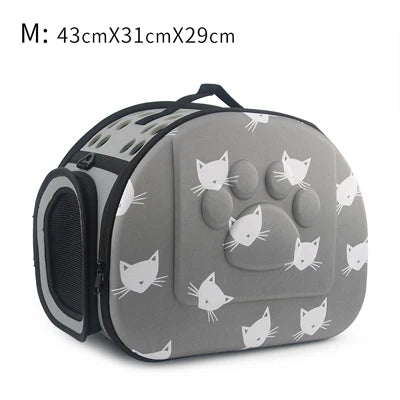 Travel Pet Bag Cat Flower Carriers Bags Breathable Pink Folding Small Dog Outdoor Shoulder Bag Folding Cats Carrying - Play Paws Toys