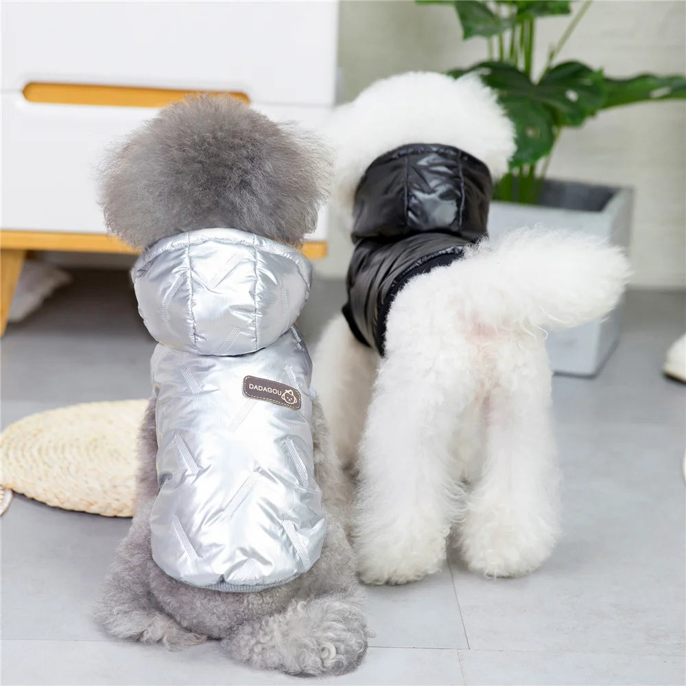 Pet Cats Dog Clothes Winter Warm Down Jacket For Small Dogs Cotton Chihuahua Hooded Clothes Dog Windproof Clothing Coat Apparel