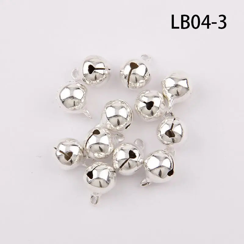 Silver Gold Nickel Copper Jingle Bells Pendants Hanging Christmas Ornaments Christmas Decorations Party DIY Crafts Accessories