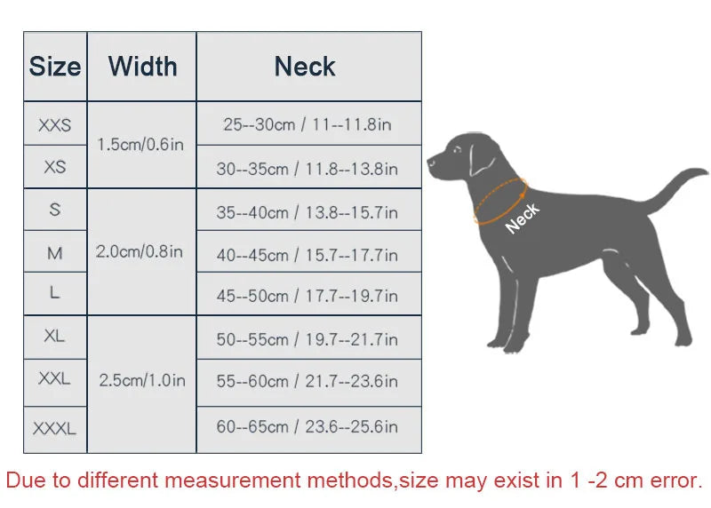 Truelove Embroider Neoprene Pet Dog Collar Nylon Adjustable Dog Collars For Big Small Dogs Running Reflective Chihuahua Bitpulls