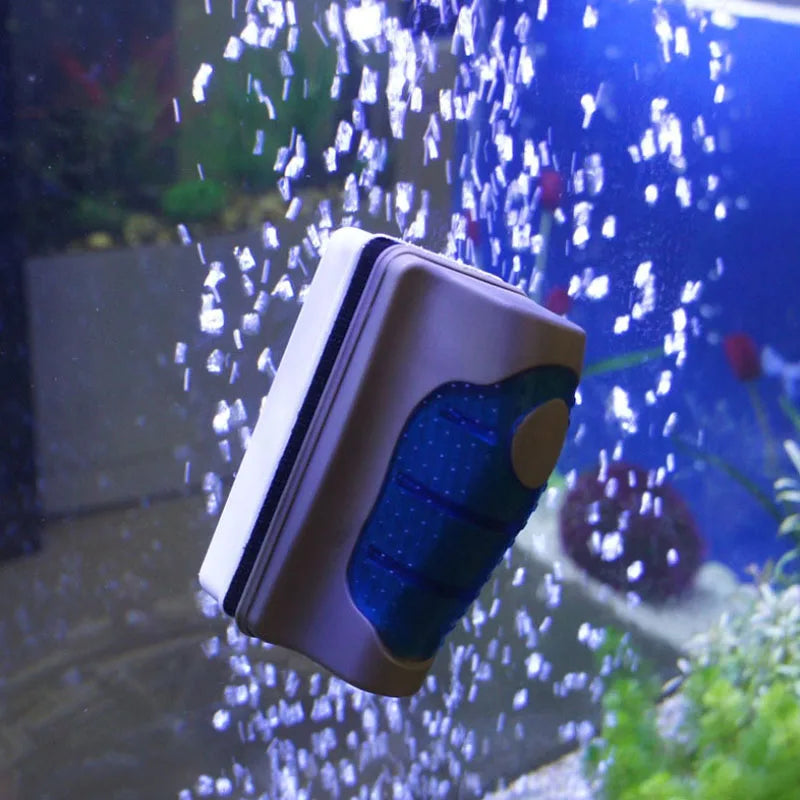 Magnetic Aquarium Fish Tank Brushes Floating Clean Glass Window Algae Scraper Cleaner Brush Aquarium Accessories
