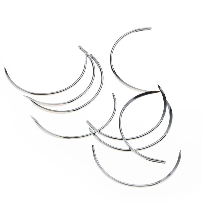 10 Pcs Farm Tool Veterinary Suture Needle Pig Cattle Sheep Poultry Beast with Suture Needle Surgical Needle Livestock Tools