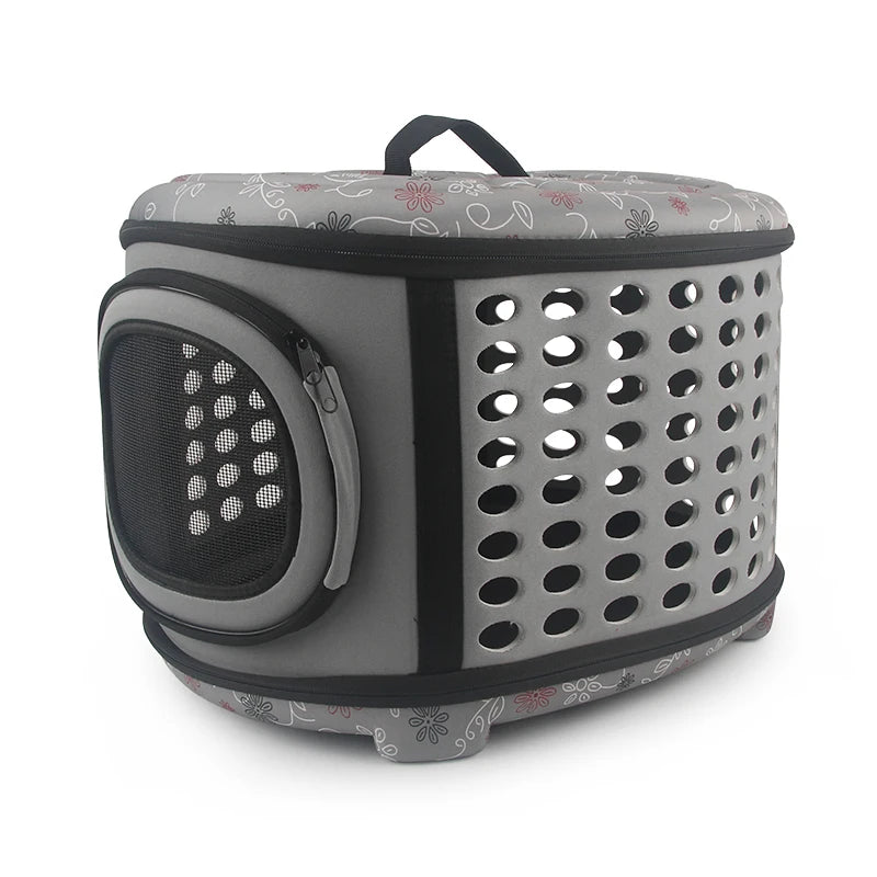 Travel Pet Bag Cat Flower Carriers Bags Breathable Pink Folding Small Dog Outdoor Shoulder Bag Folding Cats Carrying - Play Paws Toys