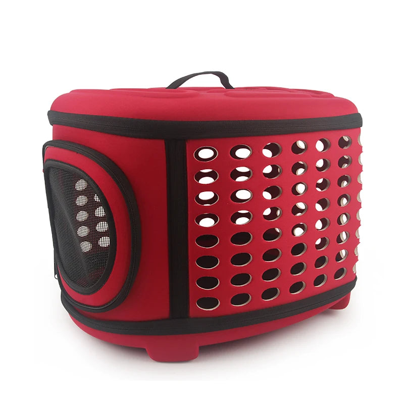 Travel Pet Bag Cat Flower Carriers Bags Breathable Pink Folding Small Dog Outdoor Shoulder Bag Folding Cats Carrying - Play Paws Toys