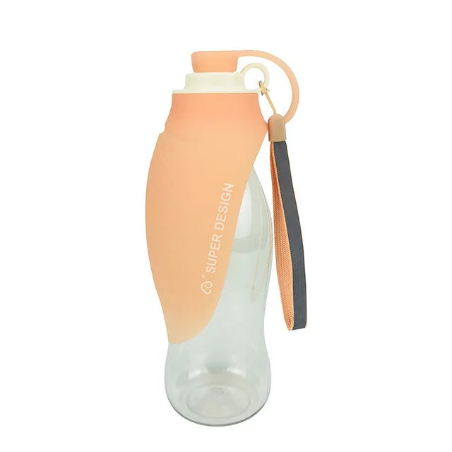 580ml Sport Portable Pet Dog Water Bottle Silicone Travel Dog Bowl For Puppy Cat Drinking Outdoor Pet Water Dispenser