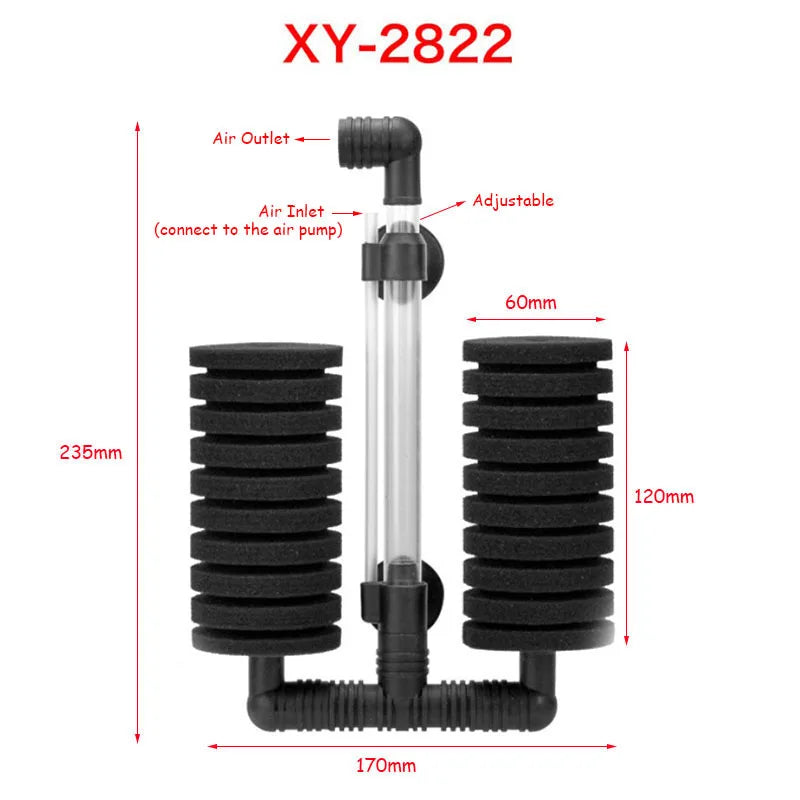 Aquarium Filter for Aquarium Fish Tank Air Pump Skimmer Biochemical Sponge Filter Aquarium Bio Filter Filtro Aquario Practical