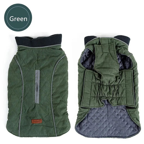High Quality Dog clothes Quilted Dog Coat Pet Warm Jacket Vest New Big Dog Retro Cozy Thick Vest Clothing 6 Colors