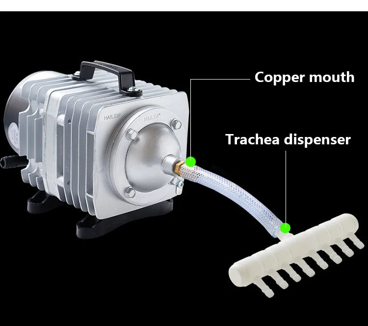 220V Hailea External High Power AC E-magnetic Air Pump Fish Pond Oxygen Pump Compressor for pond Air Aerator Pump ACO-208 308