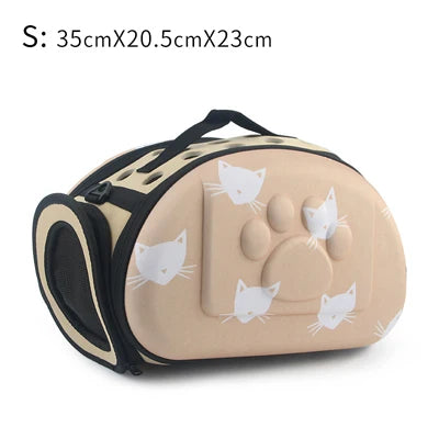 Travel Pet Bag Cat Flower Carriers Bags Breathable Pink Folding Small Dog Outdoor Shoulder Bag Folding Cats Carrying - Play Paws Toys