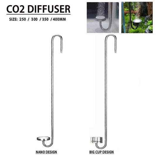 ZRDR Aquarium CO2 Diffuser Stainless Steel Material Atomizer Ceramic Disc Refiner, Used For Aquatic Plant Growth Accessories