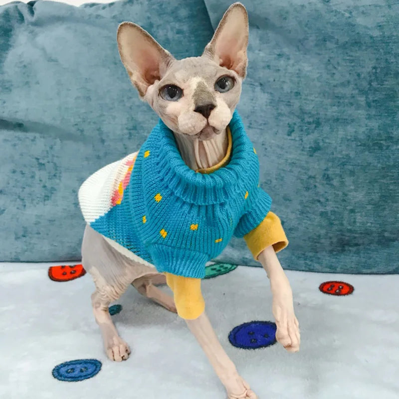 Christmas Cat Sweater Winter Warm Pet Costume for Cats Kedi katten Sphynx Clothing Mascotas Clothes for Dog Animals ropa de gato - Play Paws Toys