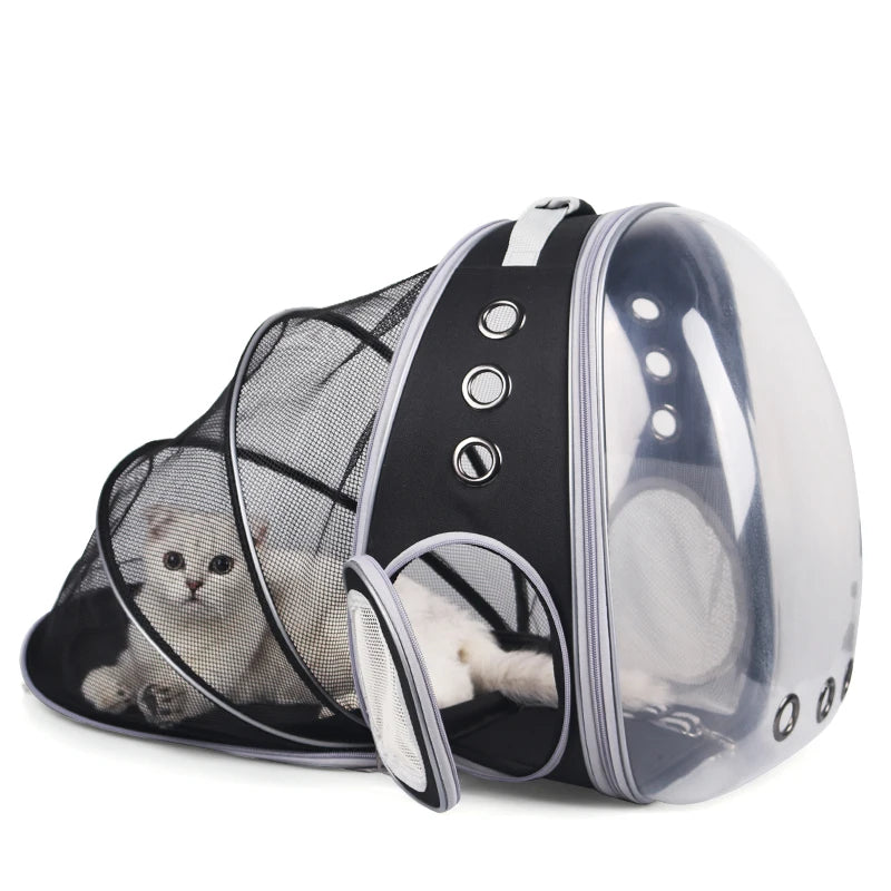 High Quality Astronaut Portable Cat Travel Bag Breathable Space Capsule Expandable Transparent Carrier Pet Backpack For Cat Dog - Play Paws Toys