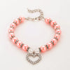 Rhinestone Pet Collar Puppy Dog Cat Imitation Pearl Necklace Pet Accessories Lovely Fashion Pets Dogs Cats Collar