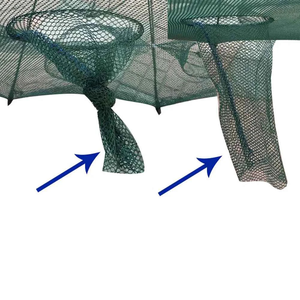 High Strength 4-28 Holes Automatic Hand Fishing Net Shrimp Cage Fish Trap Cast Nets Cast Fold Crab Fishing Network Outdoor Net