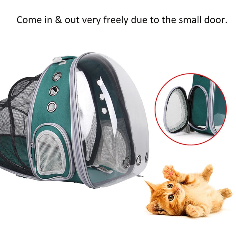High Quality Astronaut Portable Cat Travel Bag Breathable Space Capsule Expandable Transparent Carrier Pet Backpack For Cat Dog - Play Paws Toys