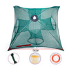 High Strength 4-28 Holes Automatic Hand Fishing Net Shrimp Cage Fish Trap Cast Nets Cast Fold Crab Fishing Network Outdoor Net