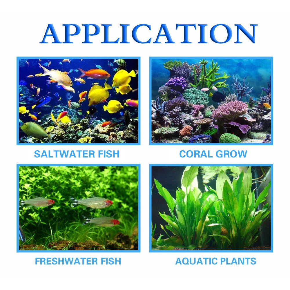 Smart Aquarium Light App Control Full Spectrum Fish Tank Light Bluetooth Coral Reef Lamp for Freshwater Saltwater Tank Lamps