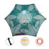 High Strength 4-28 Holes Automatic Hand Fishing Net Shrimp Cage Fish Trap Cast Nets Cast Fold Crab Fishing Network Outdoor Net