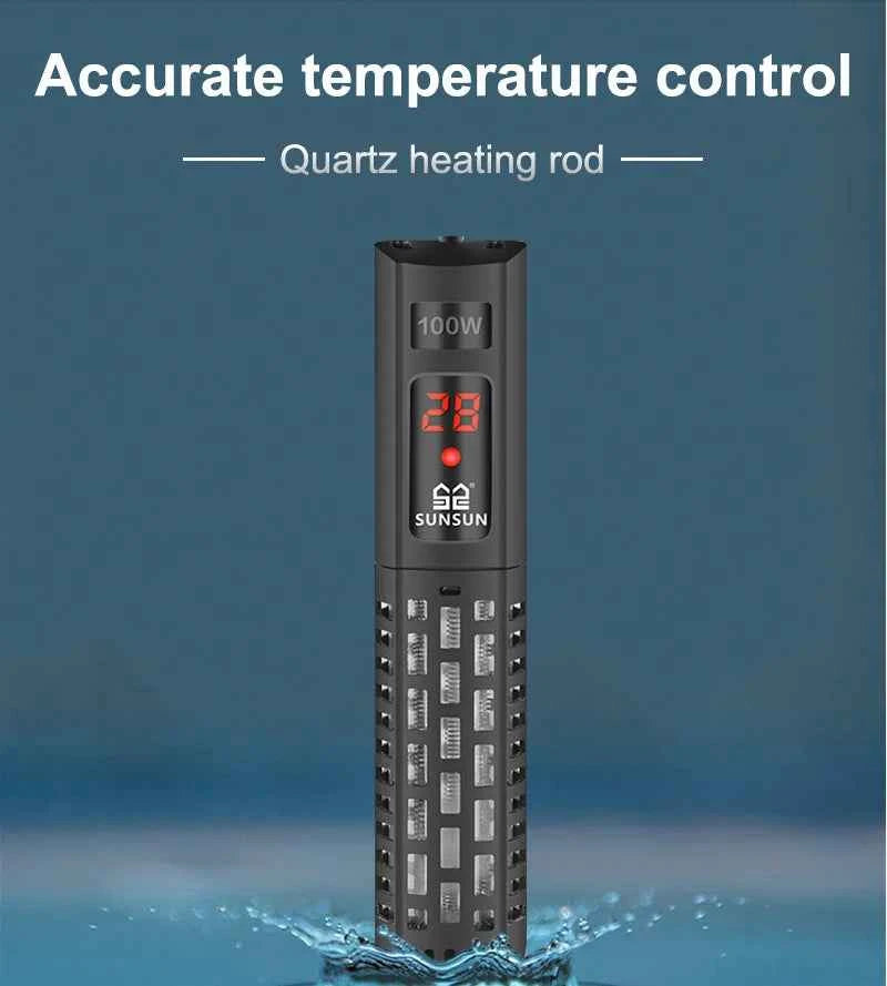 SUNSUN Aquarium Submersible Heater Fish Tank LCD Display Digital Adjustable Water Heating Rod Constant Temperature Control Warm
