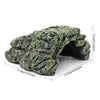 Fish Hiding Cave Aquarium Non-Toxic High Simulation Crawling Turtle Reptile Basking Hide Habitat Tank Decoration Ornament
