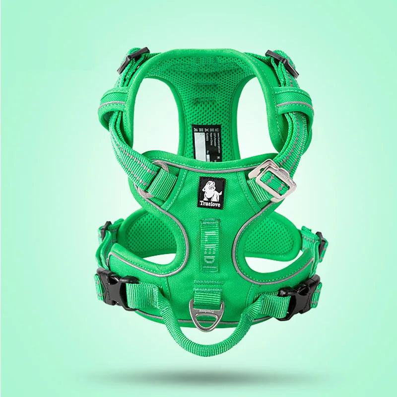 Truelove Front Nylon Dog Harness No Pull Vest Soft Adjustable Safety Harness For Dog Small Large Running Training French Bulldog