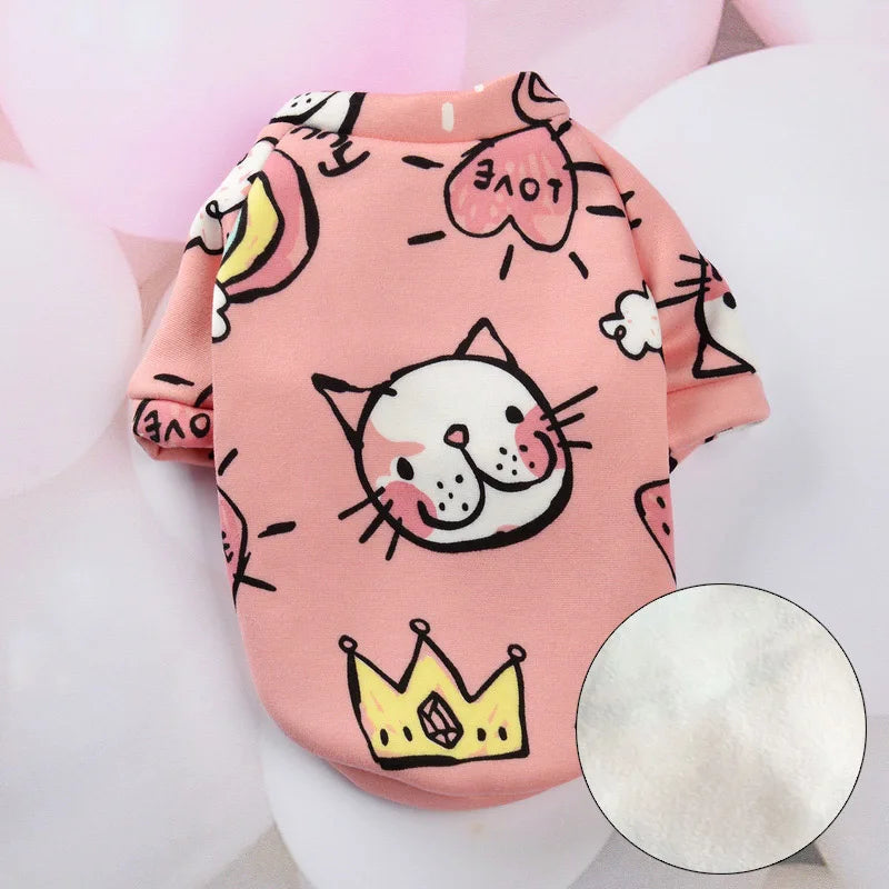 Sweet Pet Clothes for Cats Winter Warm Cat Costume Katten Gotas Kedi Sphynx Hoodie Sweater Puppy Dog Clothing mascotas Products - Play Paws Toys