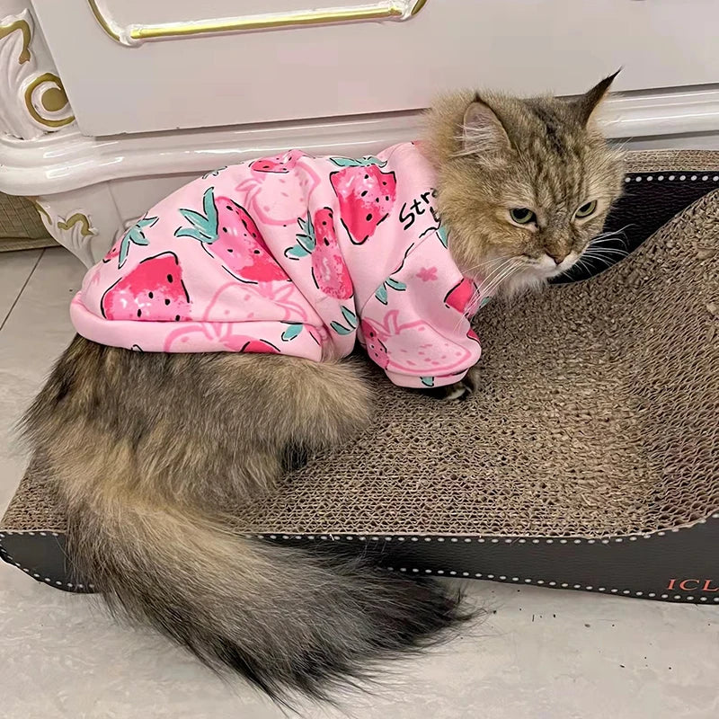 Sweet Pet Clothes for Cats Winter Warm Cat Costume Katten Gotas Kedi Sphynx Hoodie Sweater Puppy Dog Clothing mascotas Products - Play Paws Toys