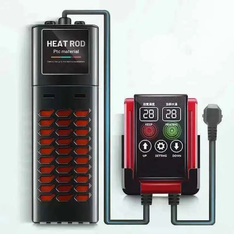 50-1200W New Aquarium Submersible Heater Fish Tank LCD Display Adjustable Water Heating Rod Constant Auto Temperature 220-240V