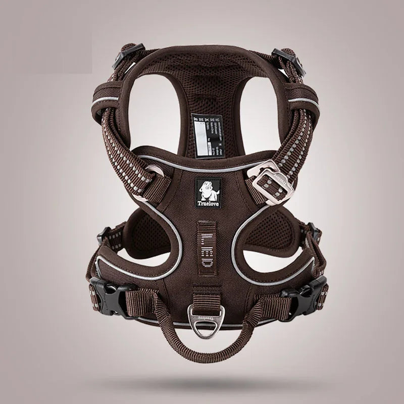 Truelove Front Nylon Dog Harness No Pull Vest Soft Adjustable Safety Harness For Dog Small Large Running Training French Bulldog