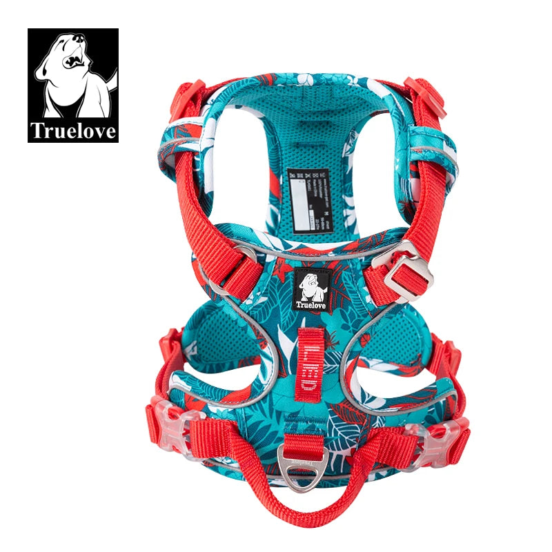 Truelove Front Nylon Dog Harness No Pull Vest Soft Adjustable Safety Harness For Dog Small Large Running Training French Bulldog