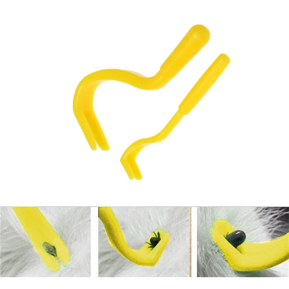 NEW 3PCS Pet Flea Remover Tool Plastic Scratching Hook Remover Pet Cat Dog Grooming Supplies Tick Removal Tool Tweezers Comb