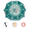 High Strength 4-28 Holes Automatic Hand Fishing Net Shrimp Cage Fish Trap Cast Nets Cast Fold Crab Fishing Network Outdoor Net