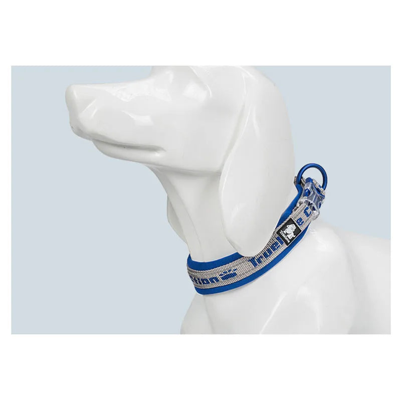 Truelove Embroider Neoprene Pet Dog Collar Nylon Adjustable Dog Collars For Big Small Dogs Running Reflective Chihuahua Bitpulls