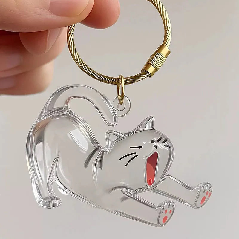 Dog Cat Hair Storage Pendant Keychain Box Couple Car Key Chains Jewelry Souvenir Pet Lover Keepsake Memorial Keychain Gift Decor