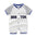 Baby One-Piece Clothing, Pure Cotton, Summer Outfit for 100-Day-Old Babies, Short-Sleeve, Stylish and Trendy Thin Baseball-Style Romper for Boys