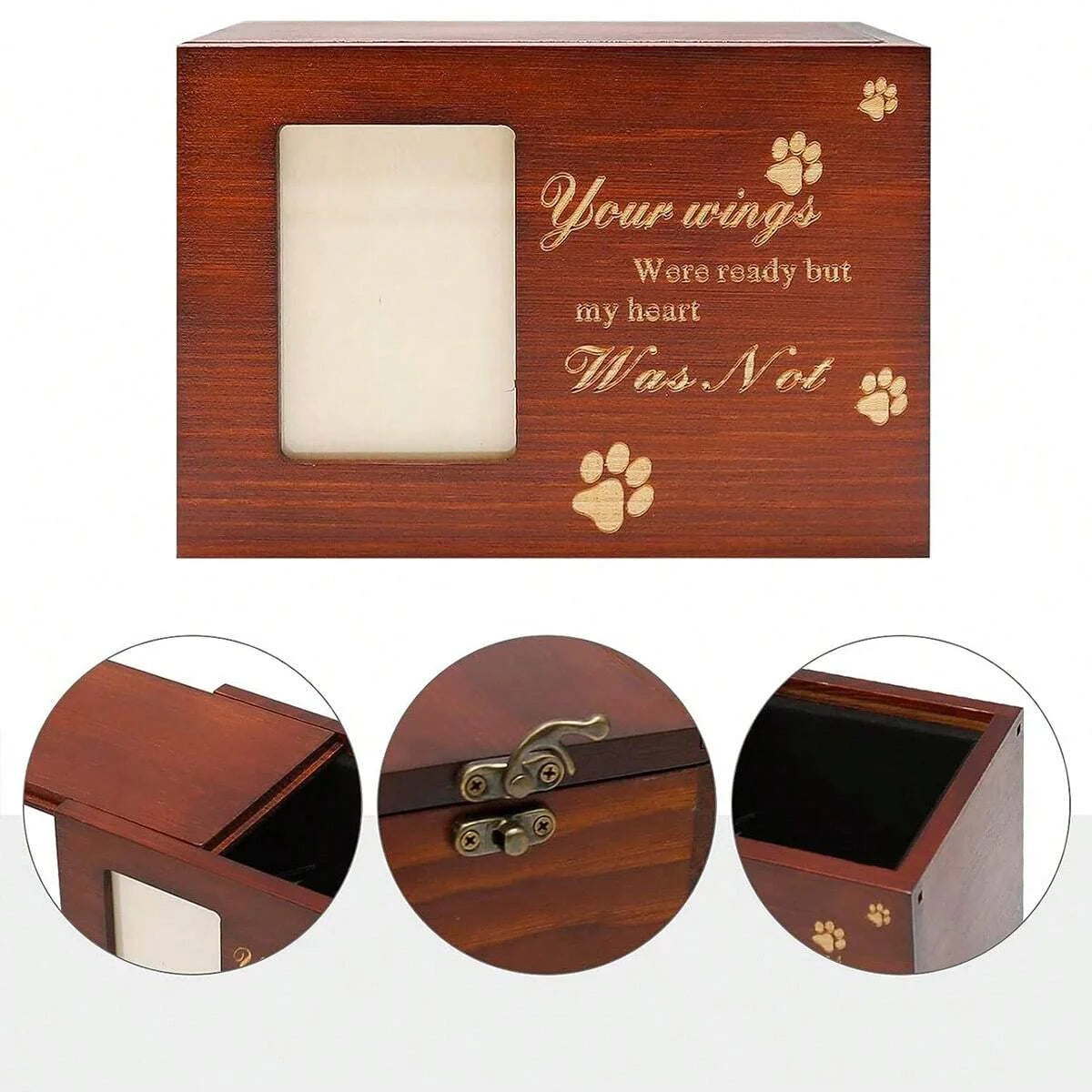 1pc-Pet solid wood urn, puppy and kitten funeral supplies, pet urn
