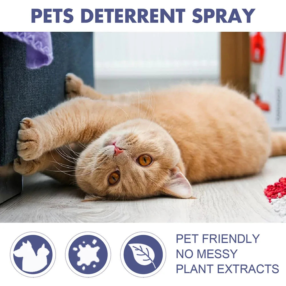 Cat Deterrent Spray Natural Scratching Cats Anti Scratch Spray No Stimulation Orange Fragrance Sofa Furniture Protectors
