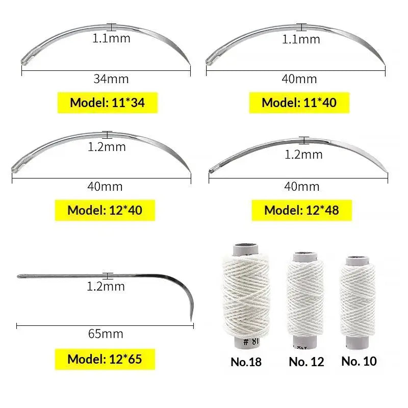 10Pcs/Bag Veterinary Suture Needle Or 1Roll SuturesPig Cattle Sheep Beast Surgical Needles Curved Trigeminal For Veterinary Team