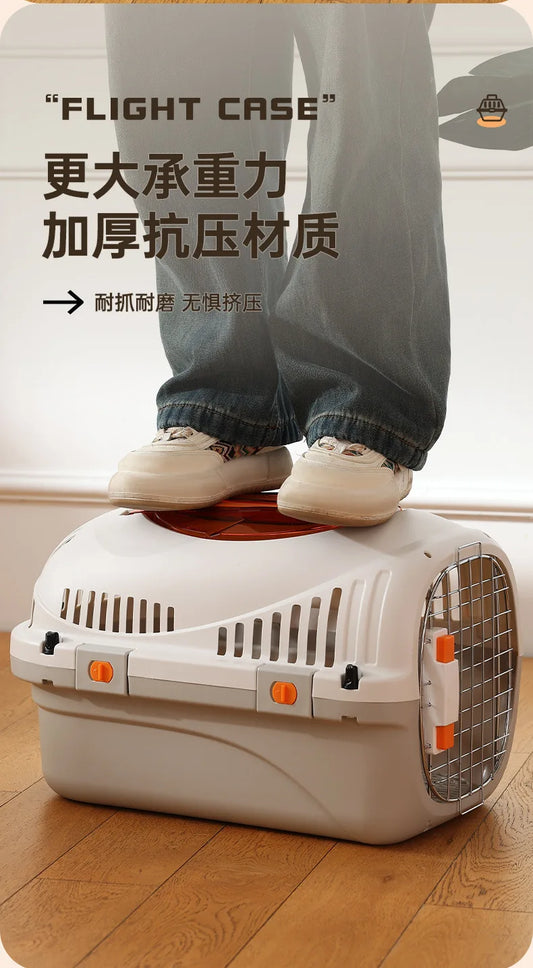 New pet aviation case, convenient, breathable, suitable for outdoor travel, cage for cats and dogs, and pet only - Play Paws Toys