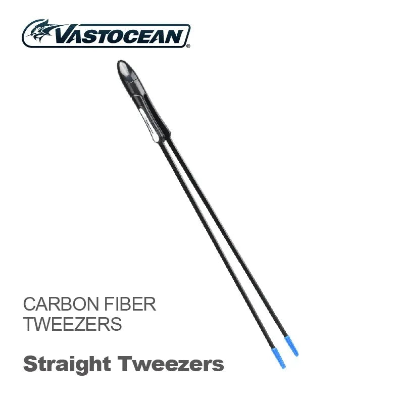 Vastocean Coral Tweezers High Carbon Fiber Suspendable Coral Tweezers Coral Tool Holder Straight Tweezers Curved Tweezers 495mm